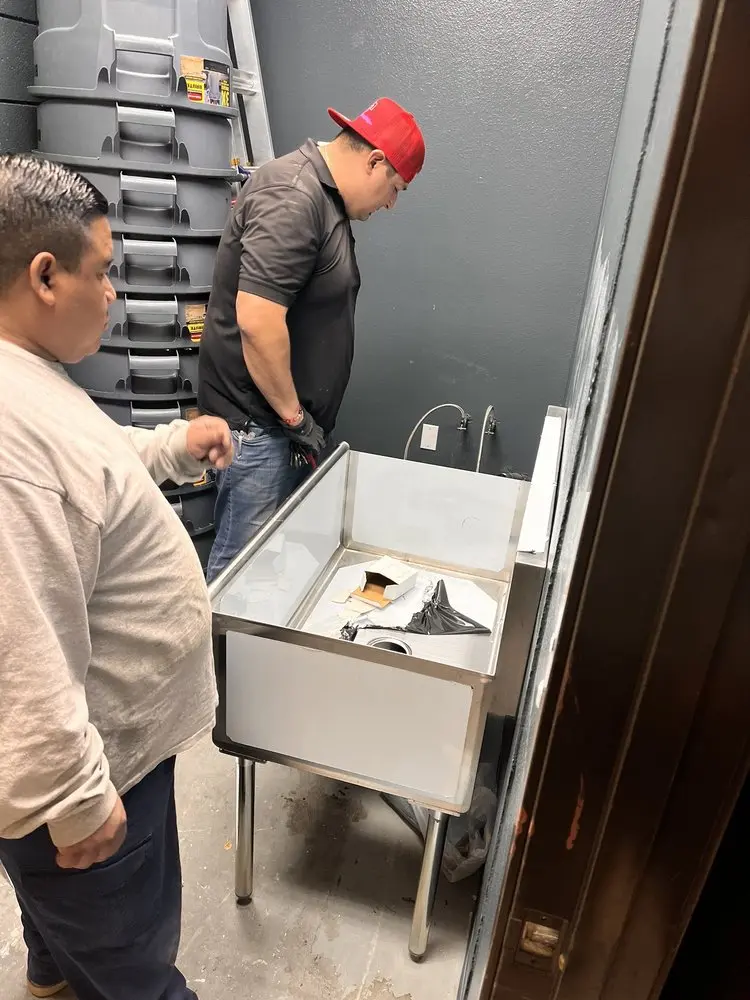 Commercial plumbing and sink installation in Elysian